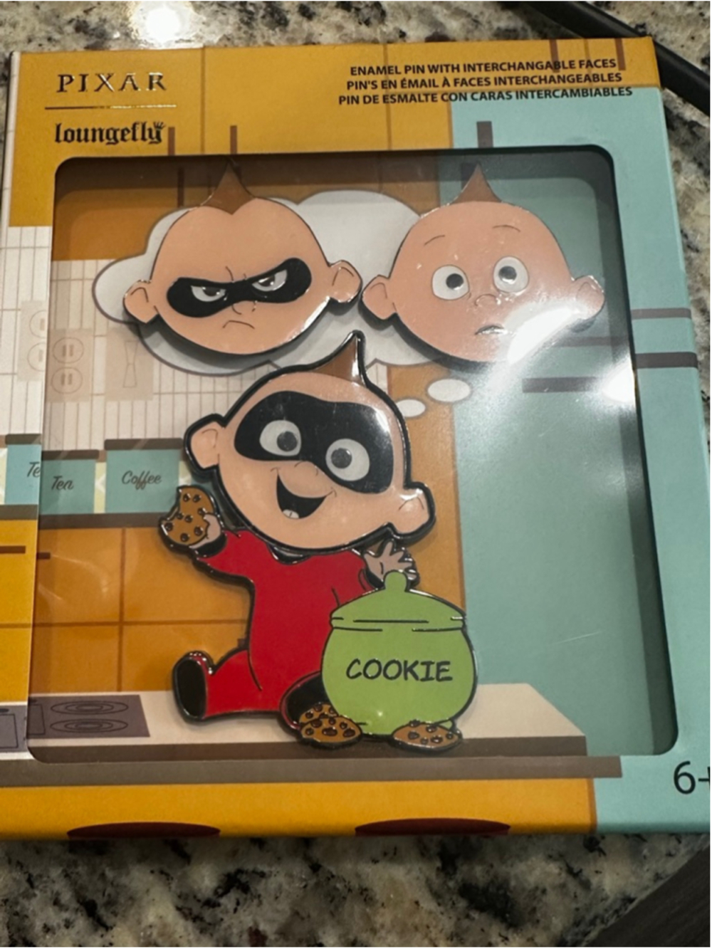 Loungefly Disney Pixar Enamel Pin Incredibles Jack Jack Interchangeable Face New